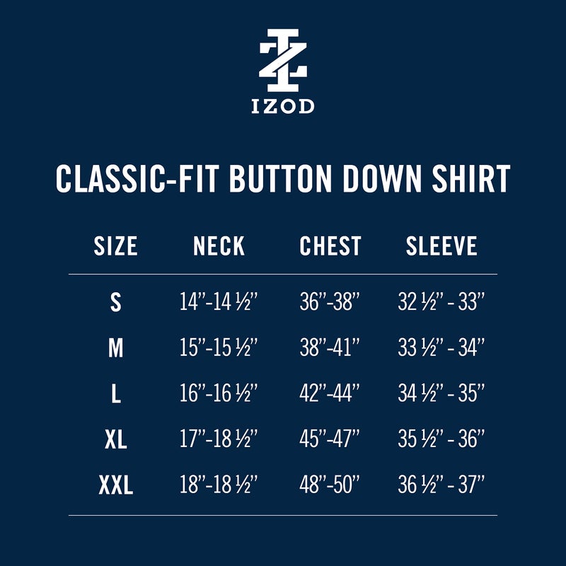 IZOD Men's Button-Down Long-Sleeve Stretch Performance Gingham Shirt, Blue Revival, Medium - Image 3